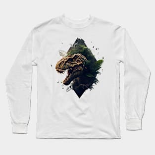 Realistic T-Rex Dinosaur Long Sleeve T-Shirt